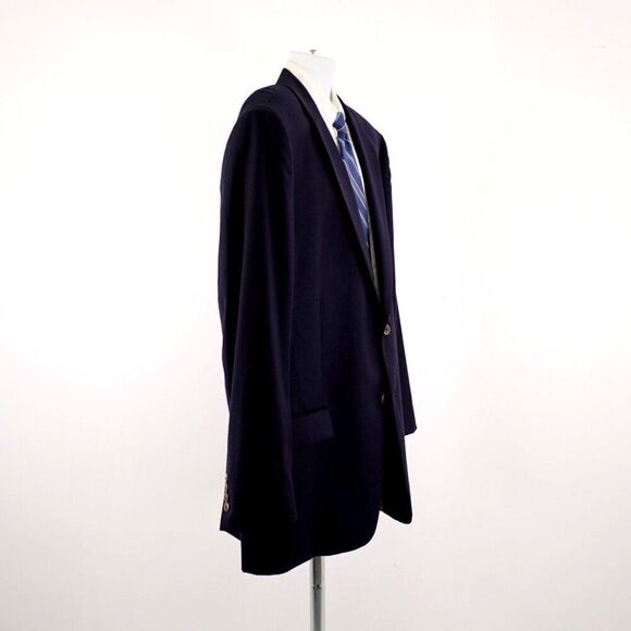 Joseph & Feiss Gold Blue Wool 48L Or Slim 50L 2‎ Button Suit Jacket / Blazer - Picture 8 of 13